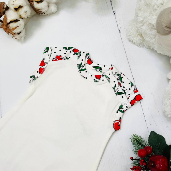 Полукомбинезон - боди из натурального хлопка для новорожденного Bebika (20/18-8)